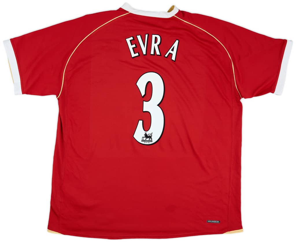 2006-07 Manchester United Home Shirt Evra #3 - 6/10 - (XXL)