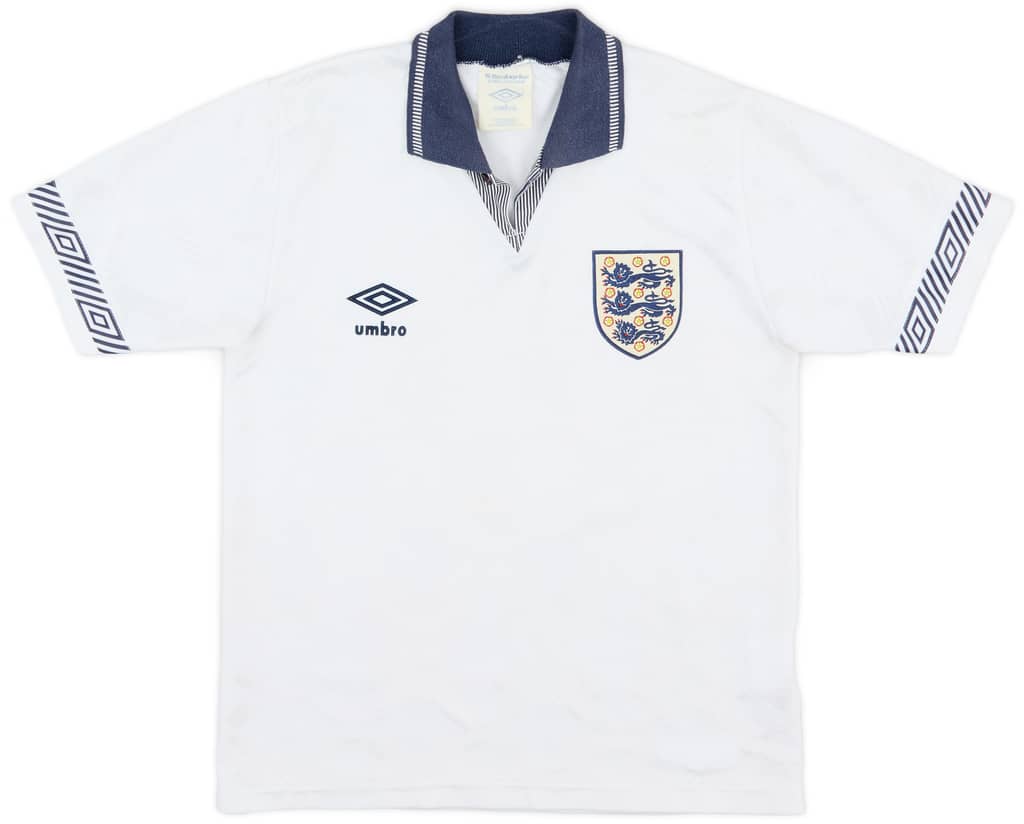 1990-92 England Home Shirt - 7/10 - (L.Boys)