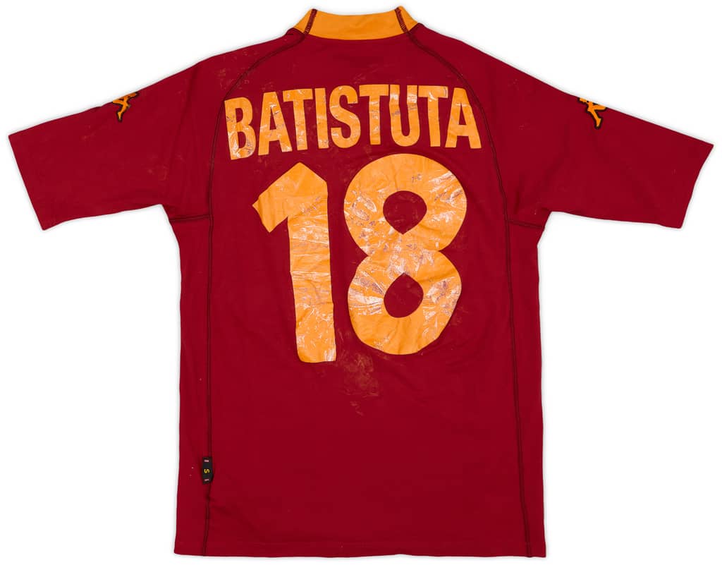2000-01 Roma Home Shirt Batistuta #18 - 4/10 - (S)