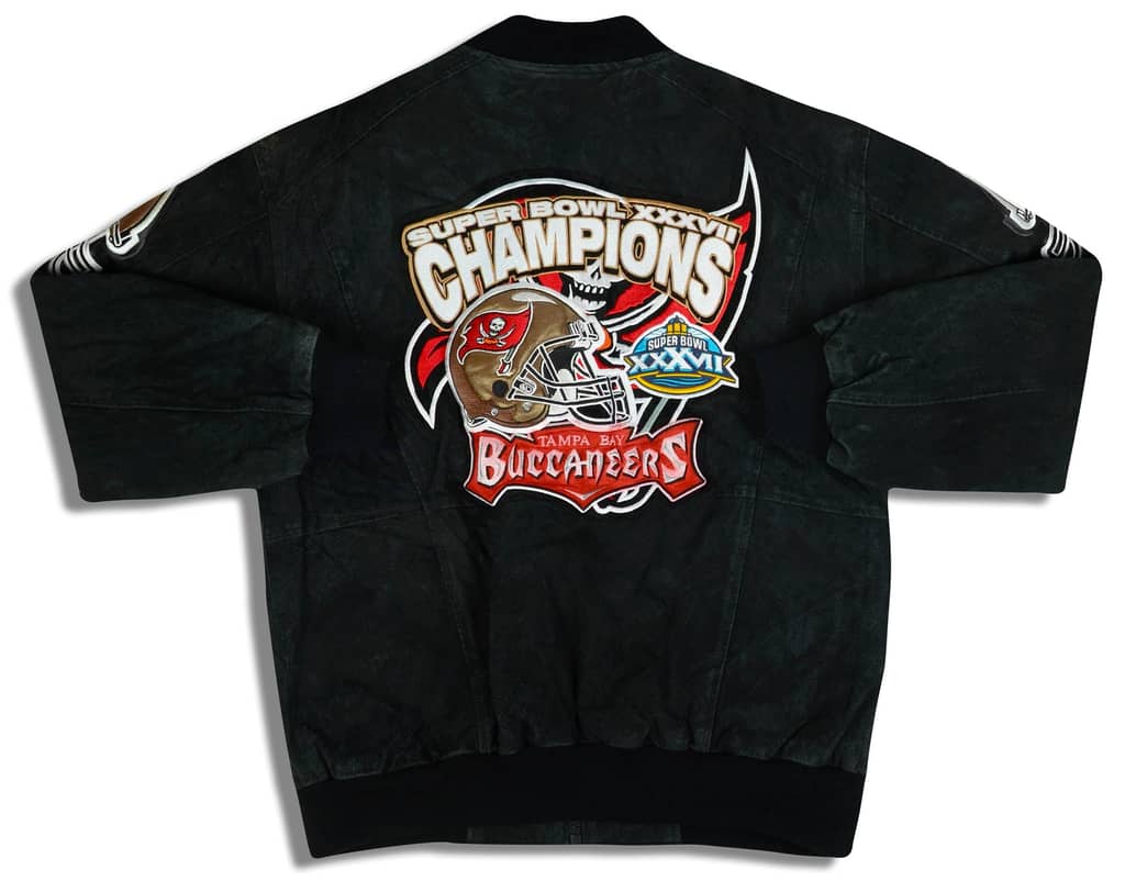 2002 Tampa Bay Buccaneers Super Bowl XXXVII Champions Reebok Bomber Jacket S