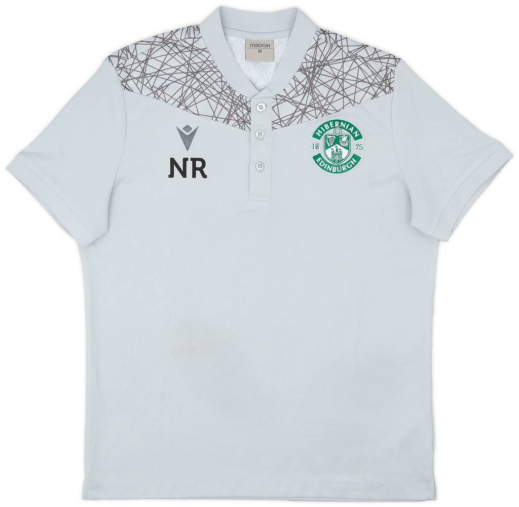 2018-19 Hibernian Staff Issue Macron Polo Shirt NR' - 6/10 - (M)