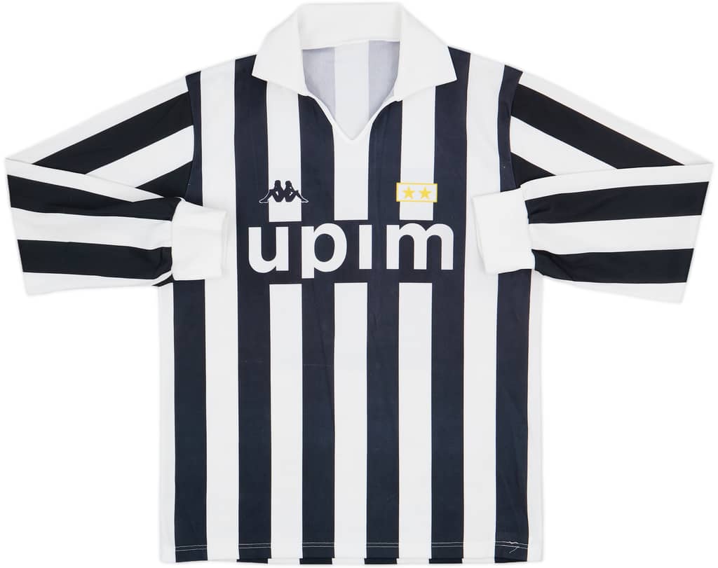 1989-90 Juventus Basic Home L/S Shirt #11 - 7/10 - (L)