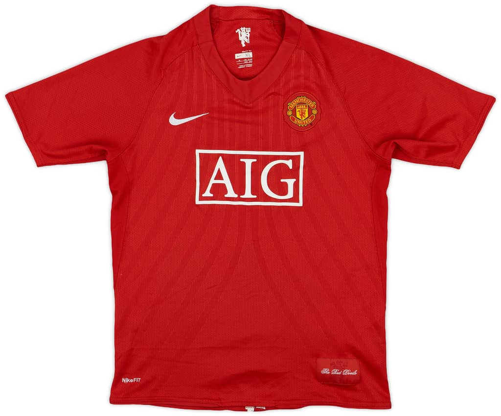 2007-09 Manchester United Home Shirt - 5/10 - (XL.Boys)