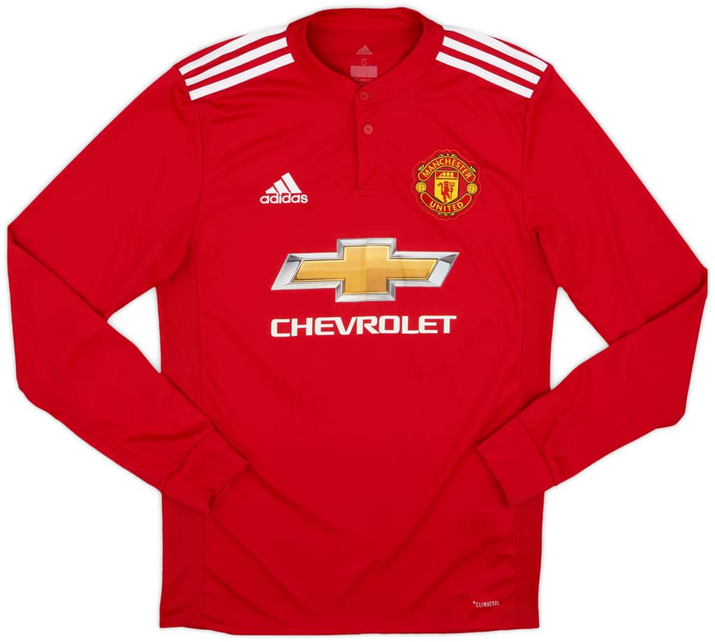 2017-18 Manchester United Home L/S Shirt Mata #8 - 9/10 - (S)