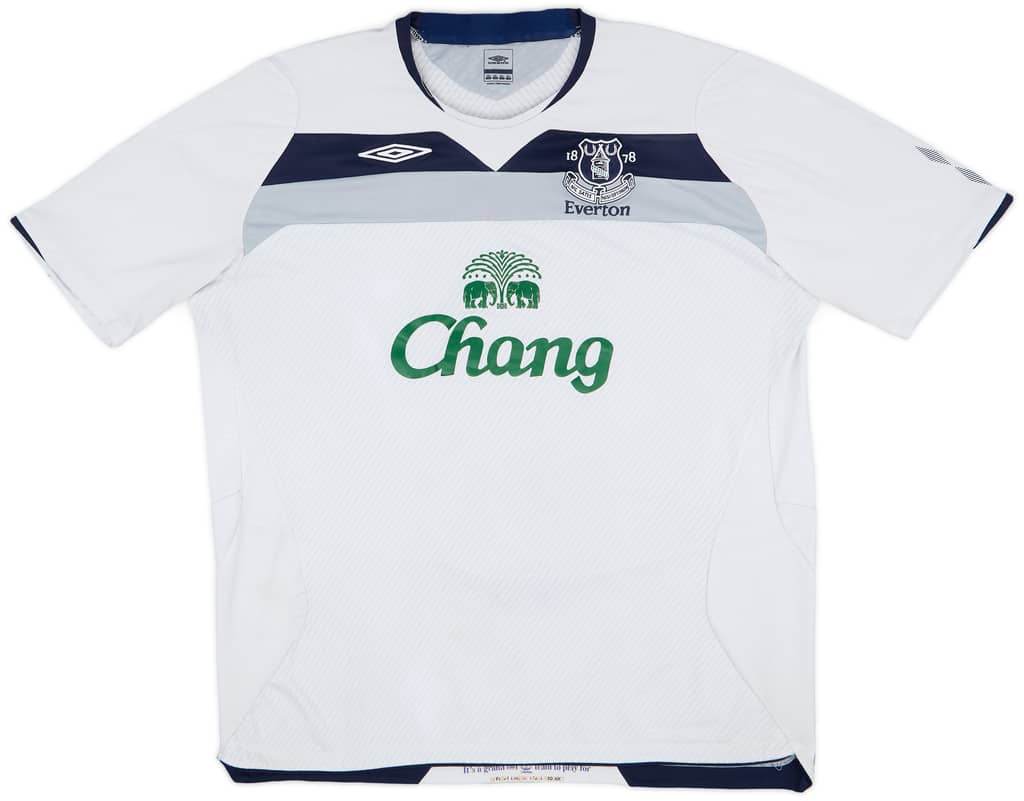 2008-09 Everton Away Shirt Baines #3 - 9/10 - (XXL)