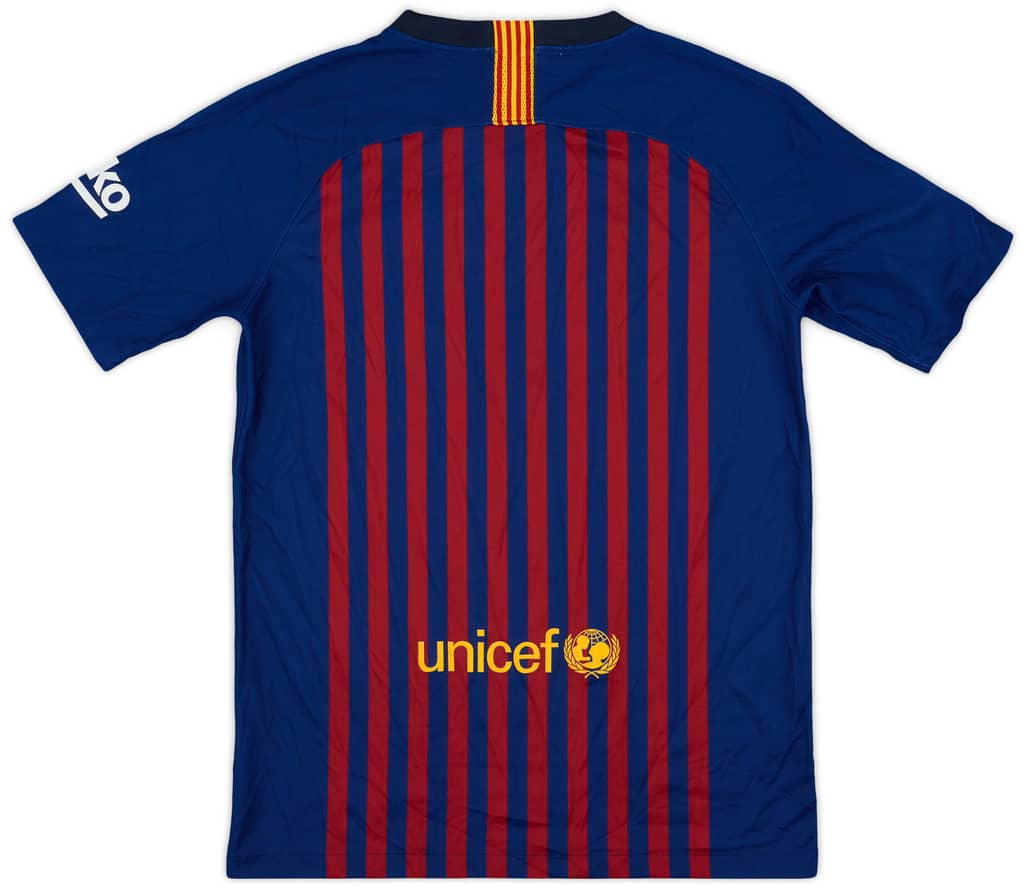 2018-19 Barcelona Home Shirt - 9/10 - (XL.Boys)