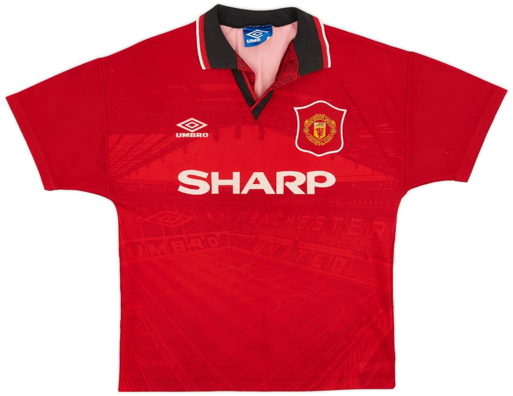 1994-96 Manchester United Home Shirt - 8/10 - (Y)