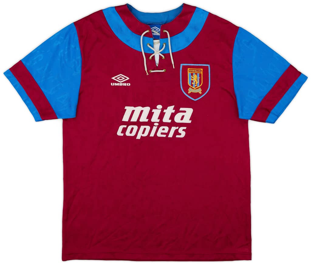 1992-93 Aston Villa Home Shirt - 8/10 - (L)