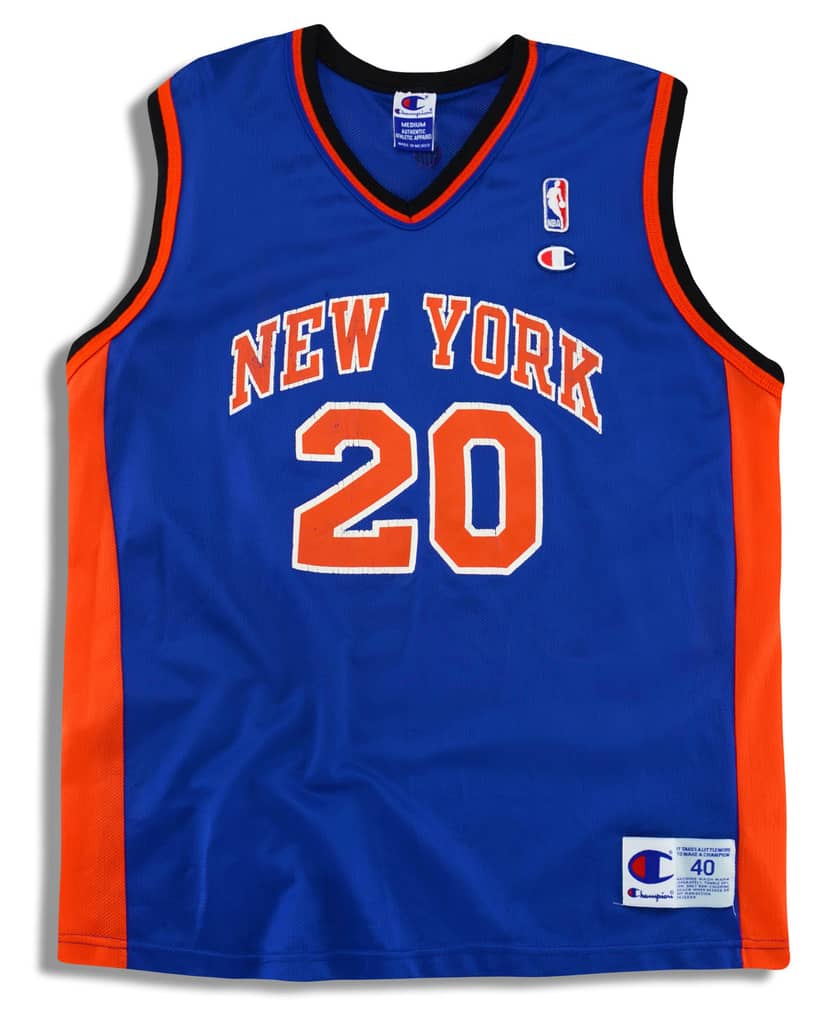 2001-02 New York Knicks Houston #20 Champion Jersey (Away) M