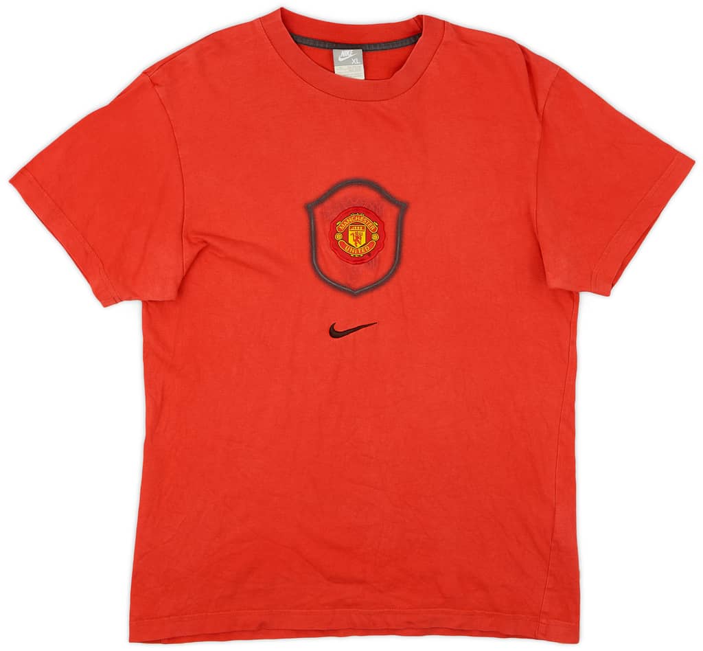2007-08 Manchester United Nike Cotton Tee - 8/10 - (XL.Boys)