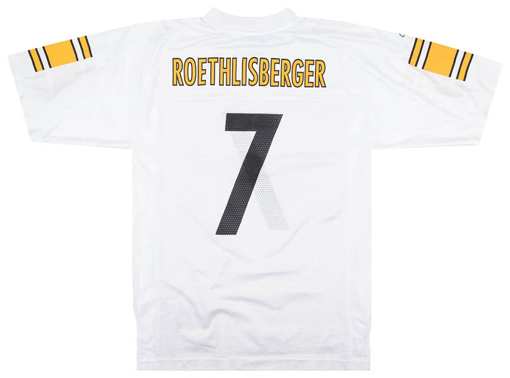 2004 Pittsburgh Steelers Roethlisberger #7 Reebok On Field Jersey (Away) M