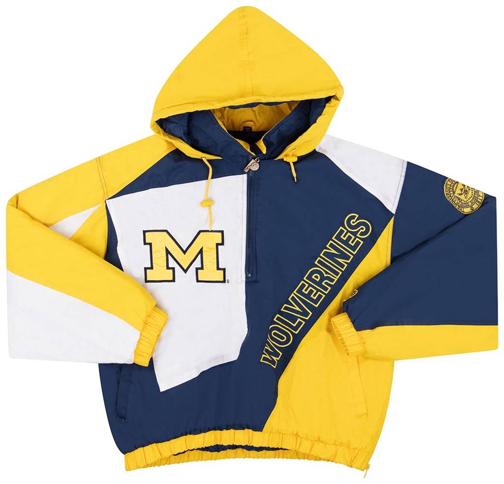 1990s Michigan Wolverines Pro Player Pullover Rain Coat Y