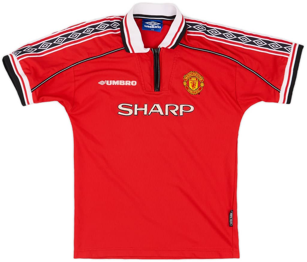 1998-00 Manchester United Home Shirt - 8/10 - (M.Boys)