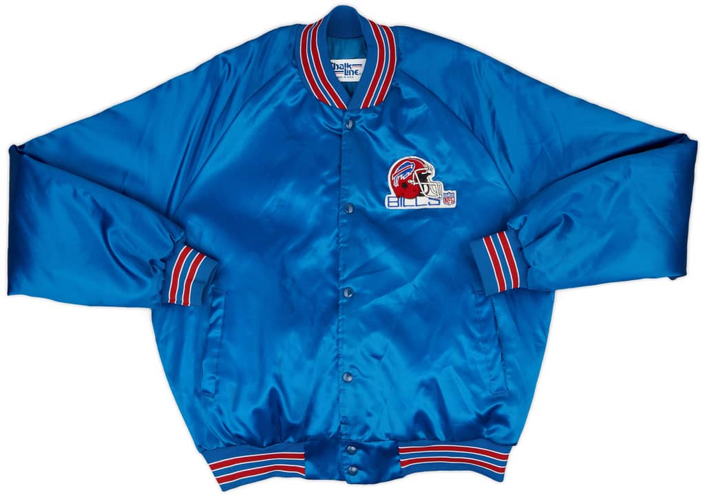 1990s Buffalo Bills Chalk Line Satin Varsity Jacket - 8/10 - (L)
