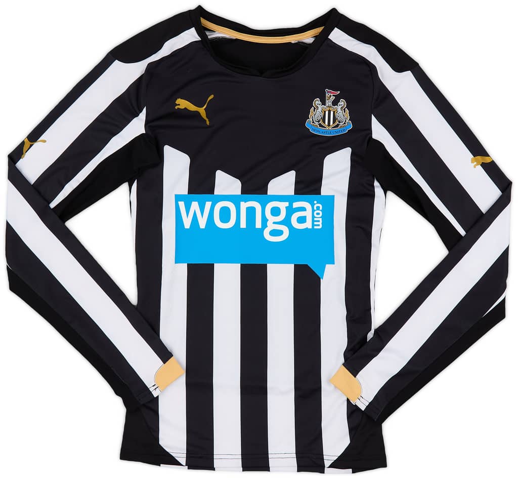 2015-16 Newcastle Player Issue ACTV Fit Home L/S Shirt - 9/10 - (M)