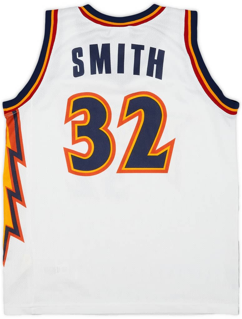 1997-98 Golden State Warriors Smith #32 Champion Home Jersey - 9/10 - (S)