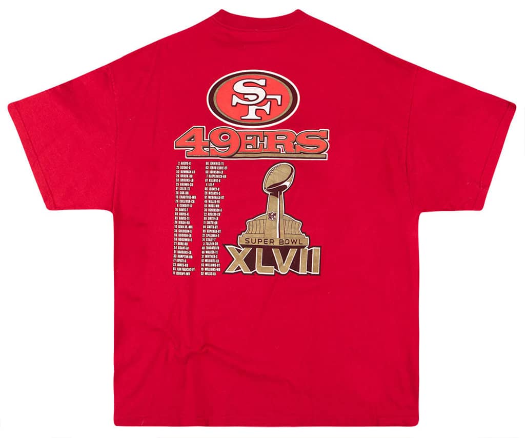 2013 San Francisco 49ers Super Bowl XLVII Tee XXL