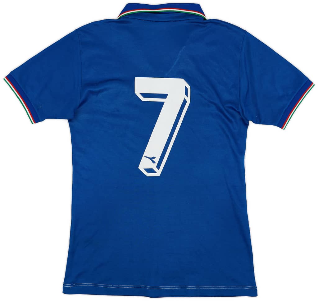 1986-90 Italy Home Shirt #7 - 7/10 - (M)