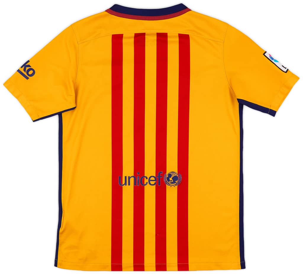 2015-16 Barcelona Away Shirt - 8/10 - (XL.Boys)
