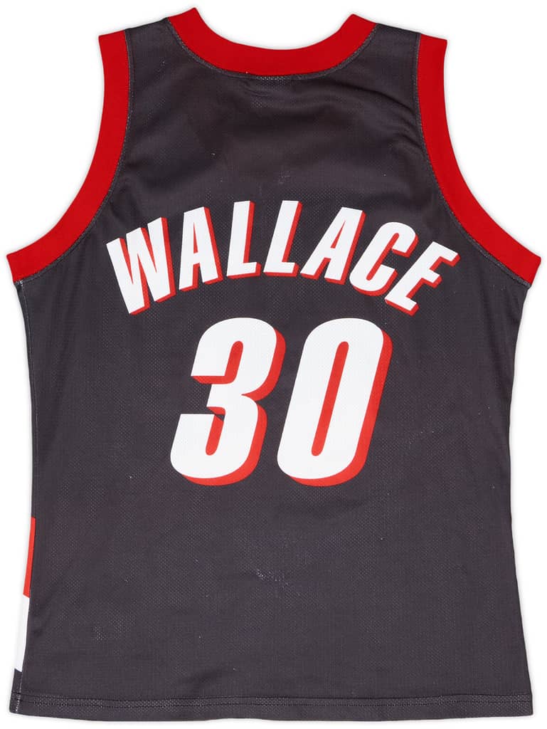 1996-02 Portland Trail Blazers Wallace #30 Champion Away Jersey - 5/10 - (S)
