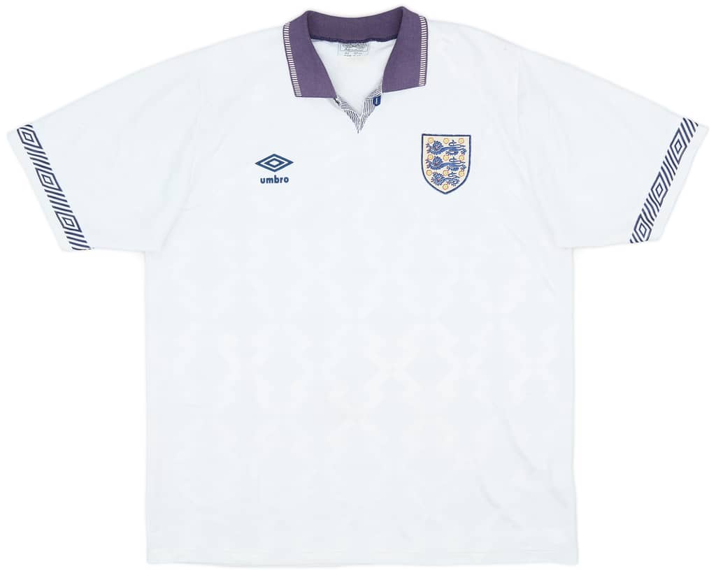 1990-92 England Home Shirt - 8/10 - (L)