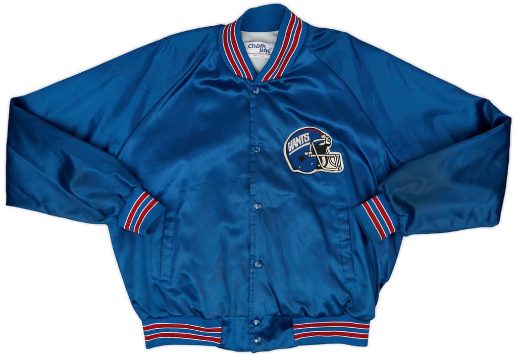 1990s New York Giants Chalk Line Satin Varsity Jacket - 7/10 - (XL)