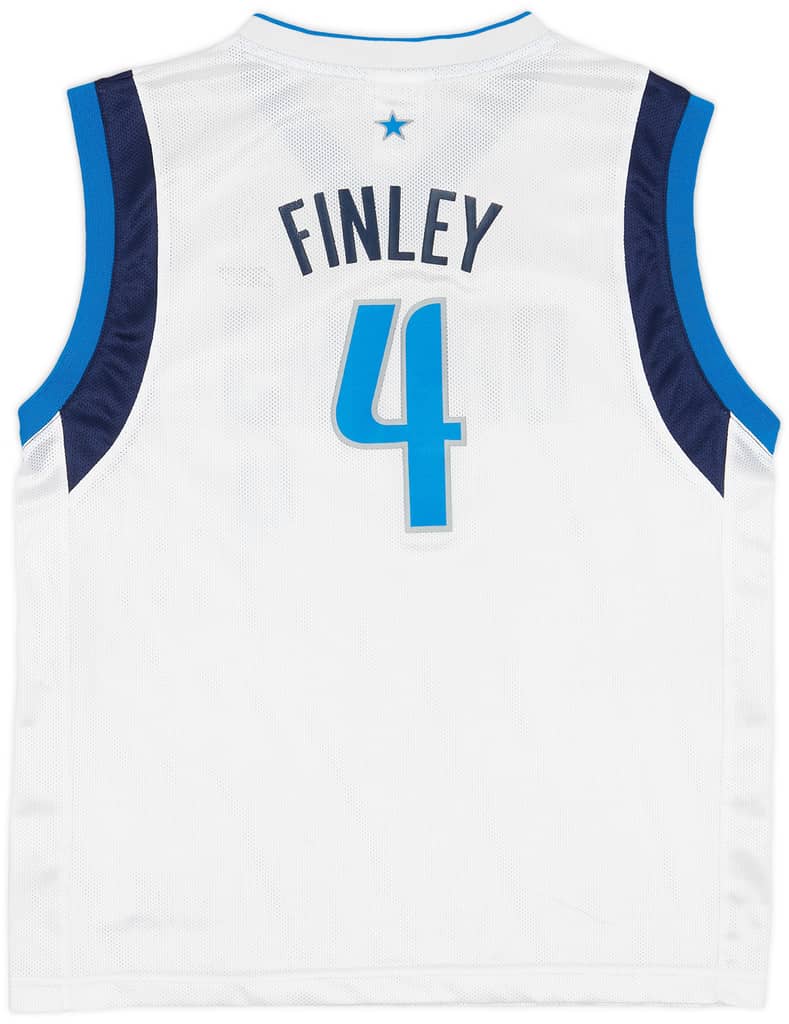 2002-05 Dallas Mavericks Finley #4 Reebok Home Jersey - 8/10 - (L.Boys)