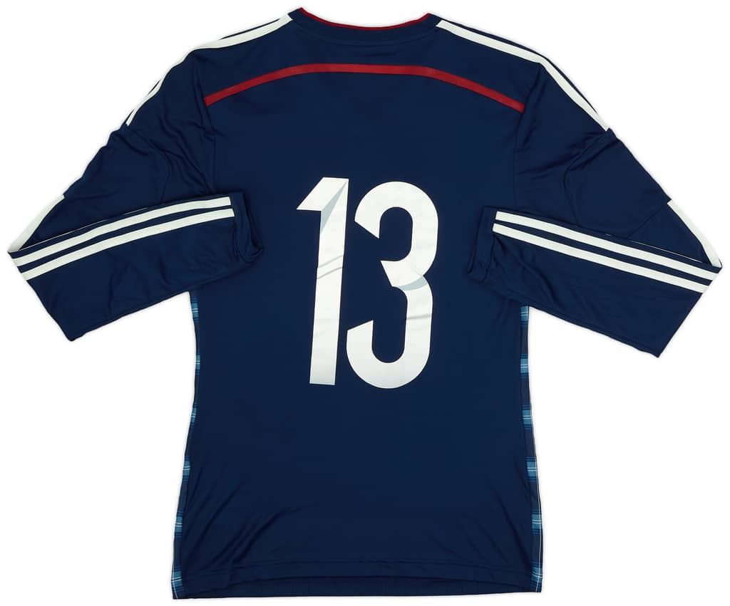 2014-15 Scotland Player Issue Home L/S Shirt #13 - 10/10 - (S)
