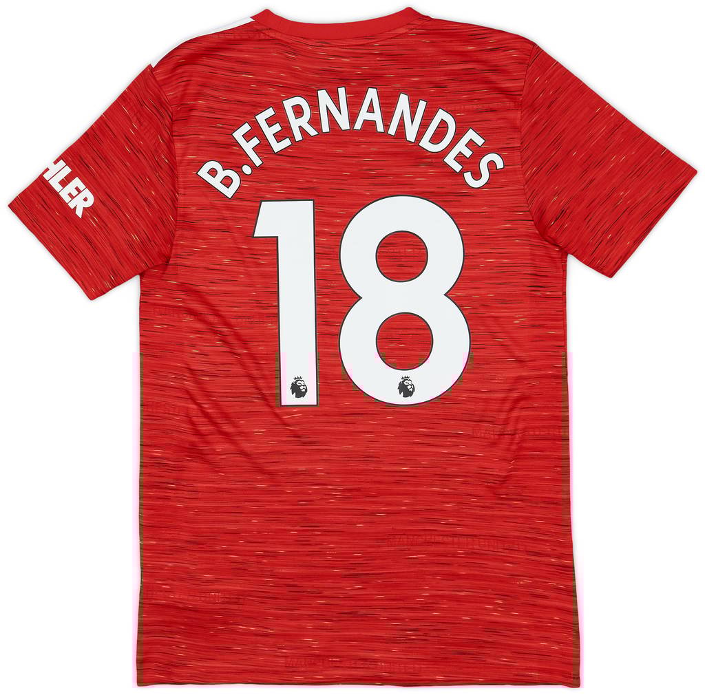 2020-21 Manchester United Home Shirt B.Fernandes #18 - 9/10 - (S)