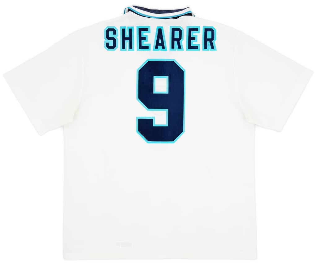 1995-97 England Home Shirt Shearer #9 - 9/10 - (XL)
