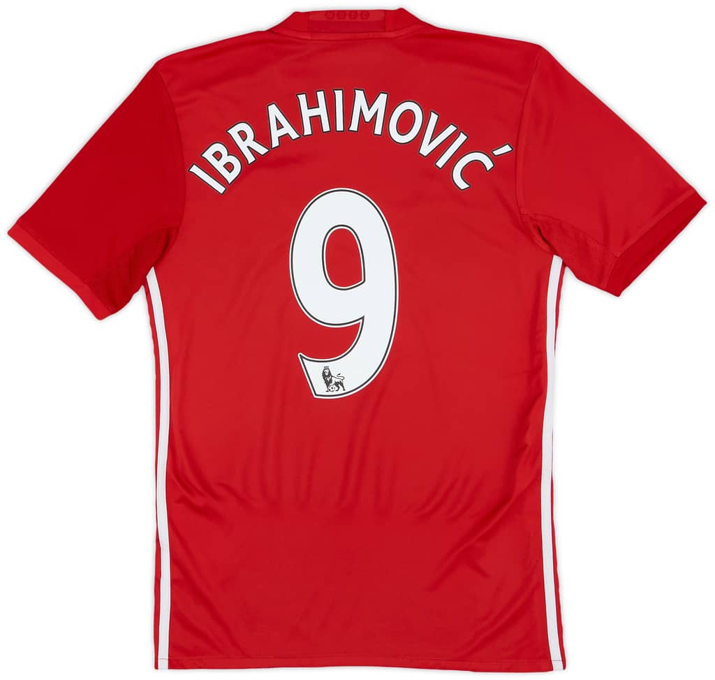 2016-17 Manchester United Home Shirt Ibrahimovic #9 - 8/10 - (XS)