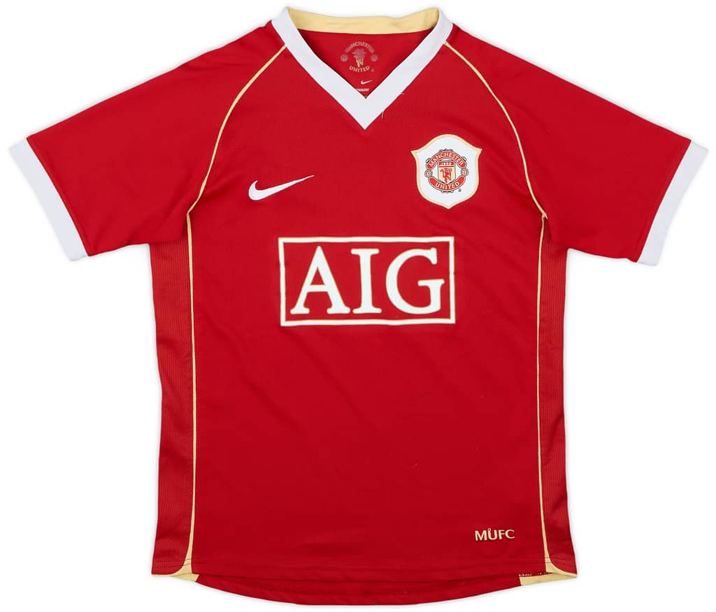 2006-07 Manchester United Home Shirt - 7/10 - (M.Boys)