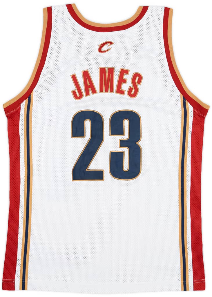 2003-10 Cleveland Cavaliers James #23 Champion Authentic Home Jersey - 8/10 - (S)