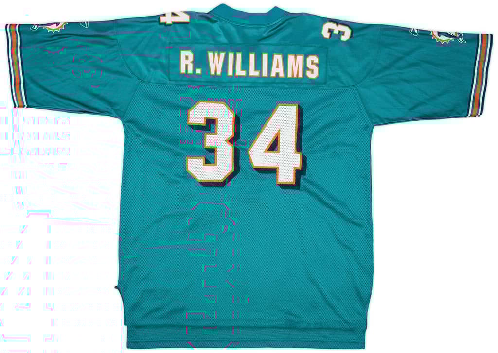 2002-03 Miami Dolphins R.Williams #34 Reebok On Field Home Jersey - 8/10 - (XL)