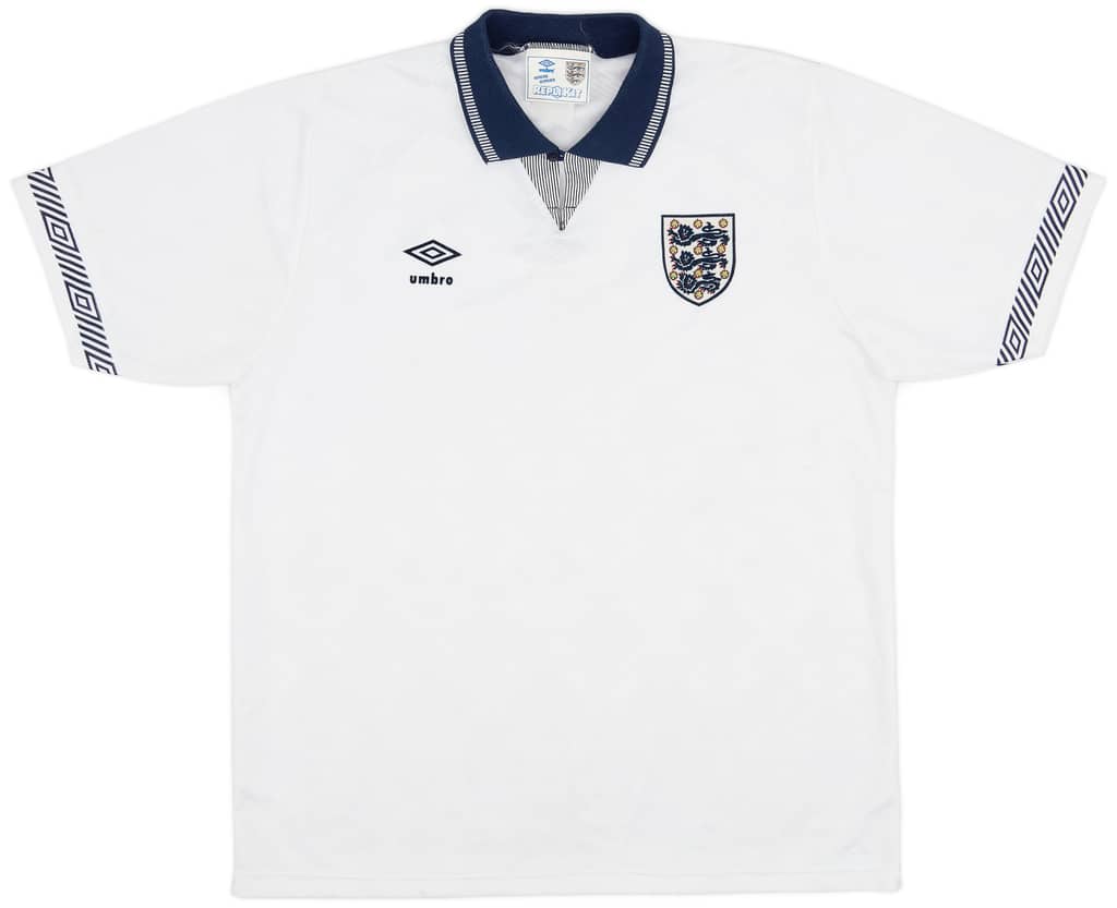 1990-92 England Home Shirt - 8/10 - (L)