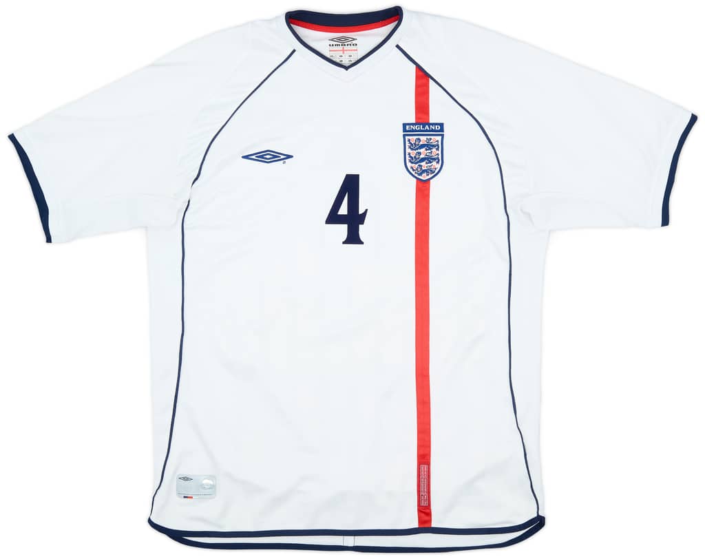 2001-03 England Home Shirt Gerrard #4 - 5/10 - (XL)