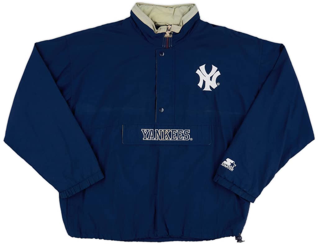 1990s New York Yankees Starter 1/2 Zip Rain Jacket - 8/10 - (L)