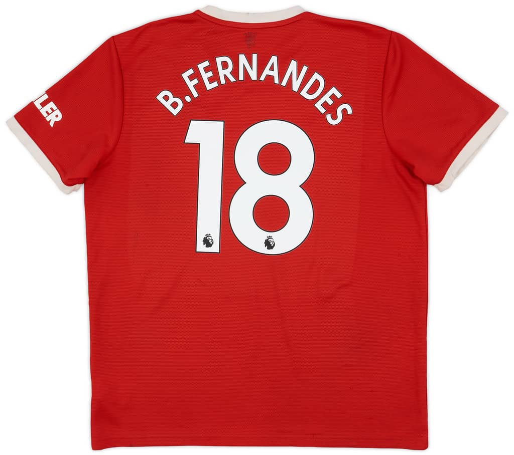 2021-22 Manchester United Home Shirt B.Fernandes #18 - 6/10 - (XL)