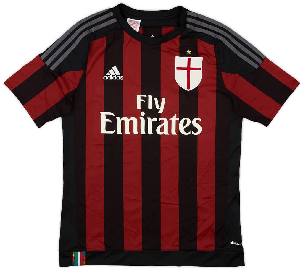 2015-16 AC Milan Home Shirt - 9/10 - (XL.Boys)