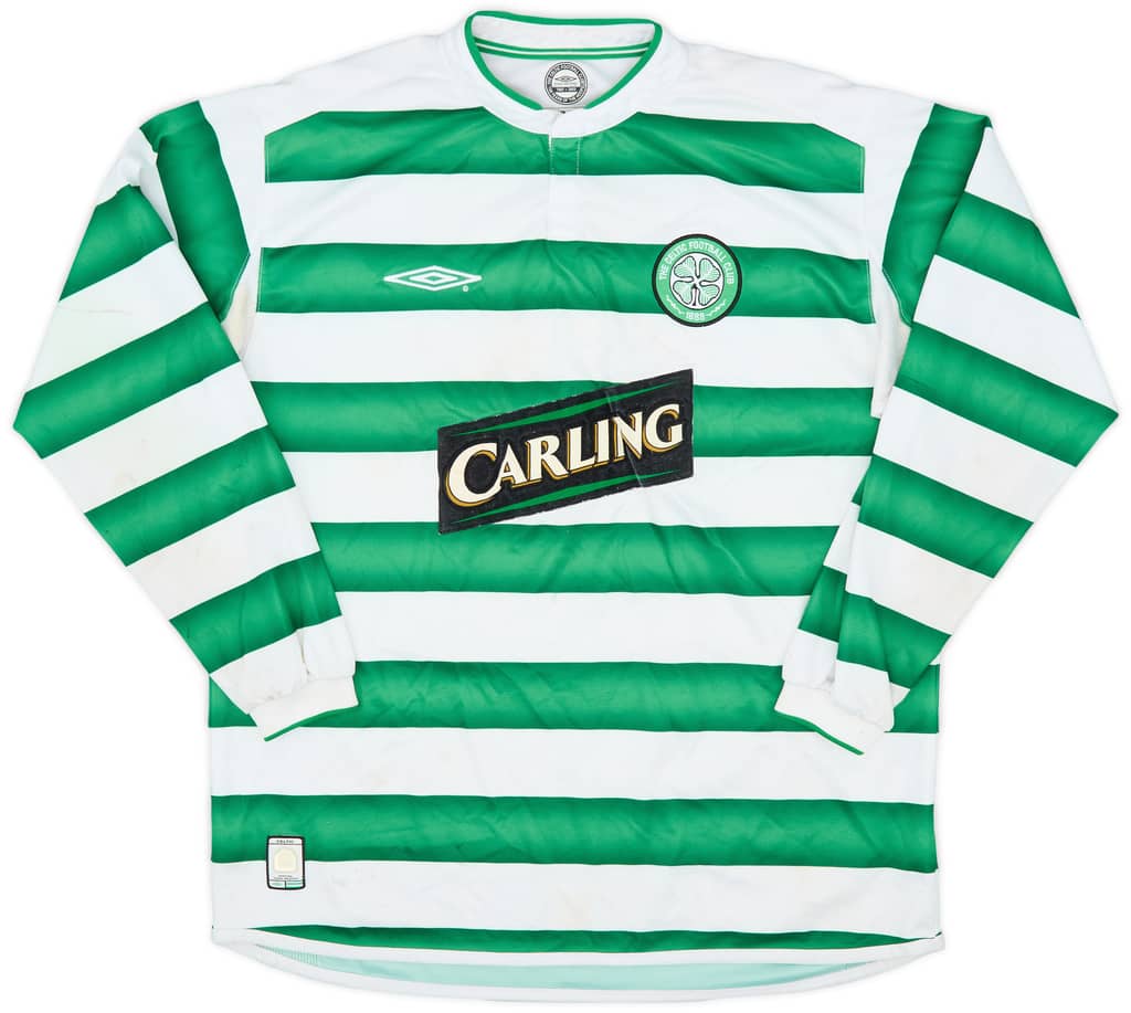 2003-04 Celtic Home L/S Shirt Lennon #18 - 4/10 - (L)