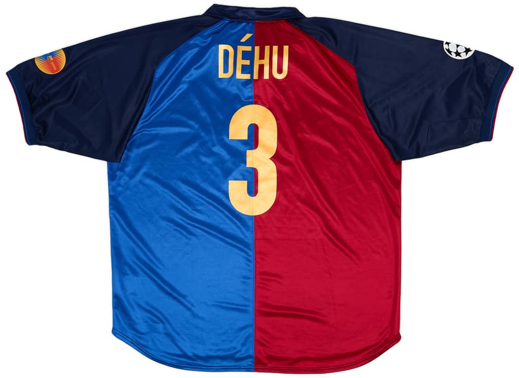 1999-00 Barcelona Match Issue Champions League Centenary Home Shirt Déhu #3