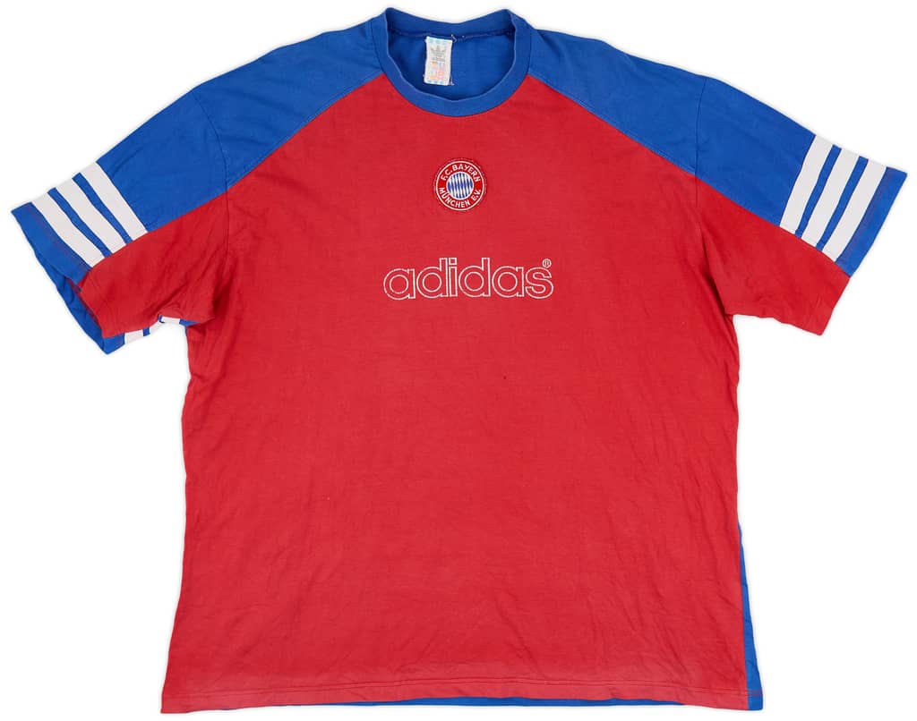 1995-96 Bayern Munich adidas Cotton Tee - 7/10 - (XL)