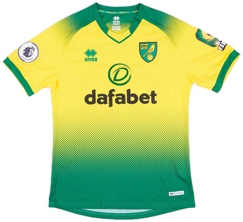 2019-20 Norwich Match Issue Home Shirt Pukki #22