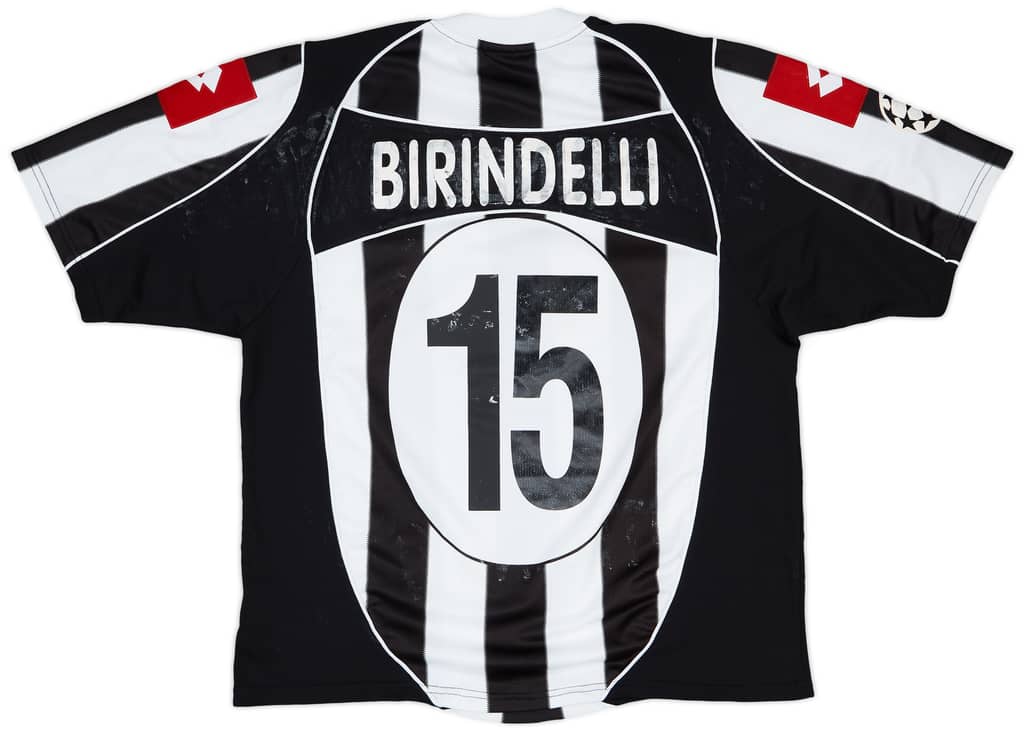 2002-03 Juventus Match Issue Champions League Home Shirt Birindelli #15