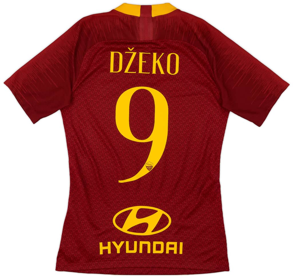 2018-19 Roma Authentic Home Shirt Dzeko #9 - 10/10 - (S)