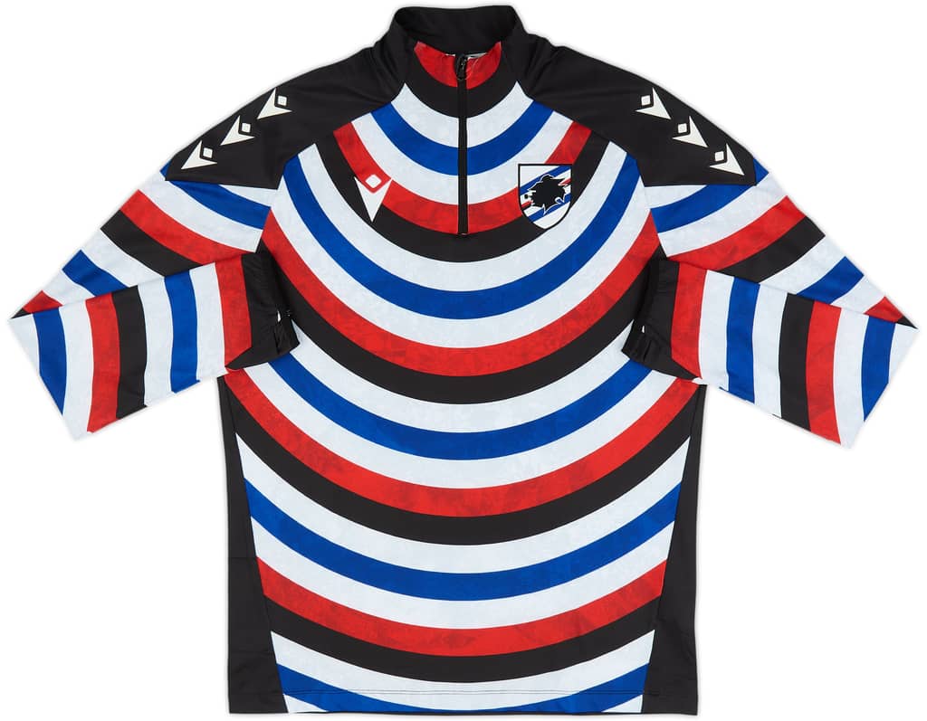 2025-26 Sampdoria Macron 1/4 Zip Pre-Match Warm Top