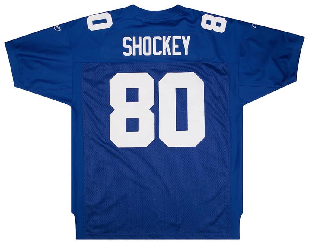 2002-04 New York Giants Shockey #80 Authentic Reebok Jersey (Home) 3XL