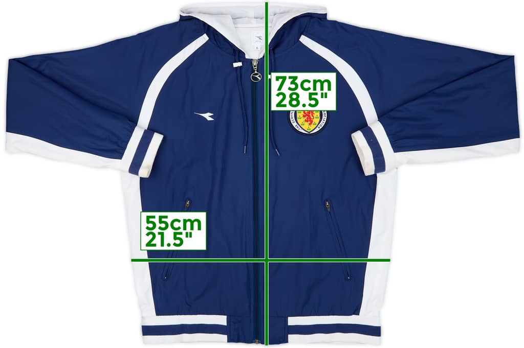 2003-05 Scotland Diadora Hooded Track Jacket - 7/10 - (L)