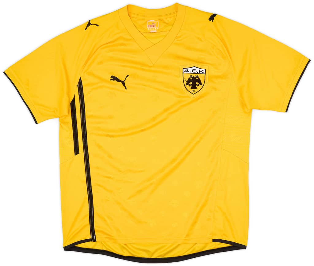 2010-11 AEK Athens Home Shirt - 8/10 - (XL)