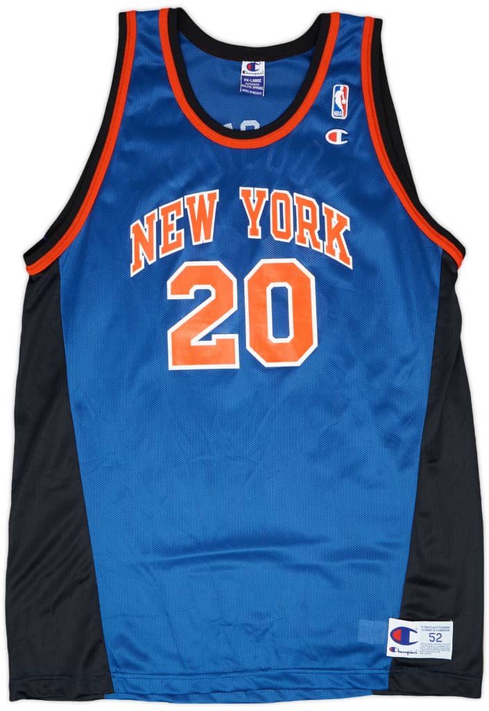 1997-01 New York Knicks Houston #20 Champion Away Jersey - 8/10 - (XXL)